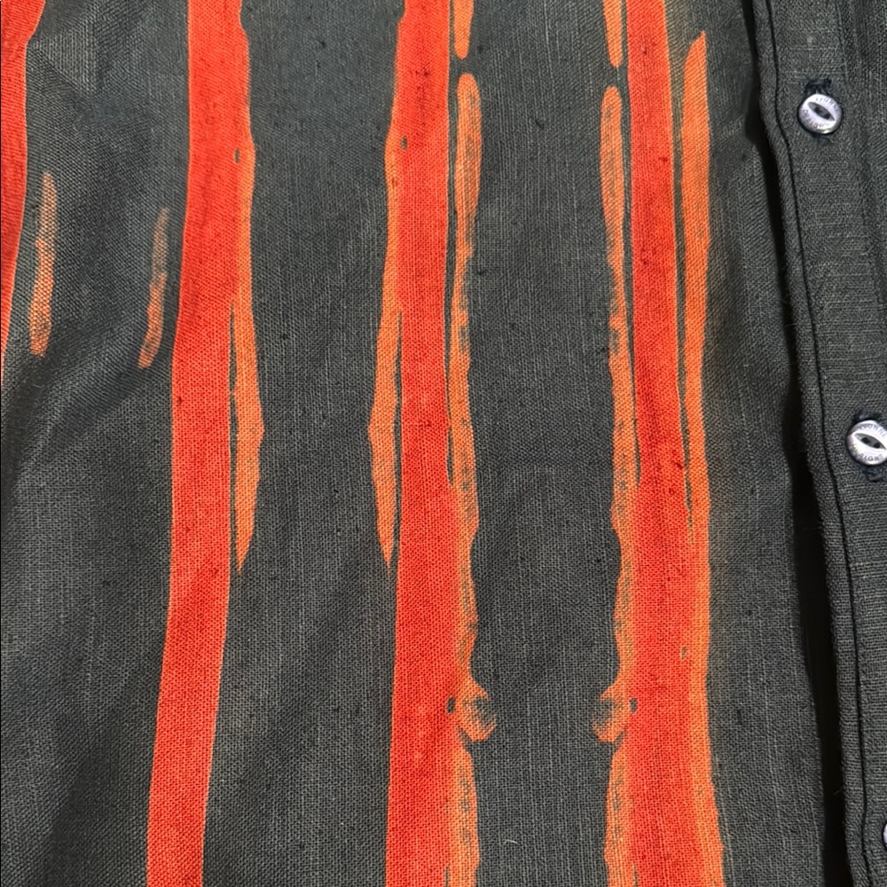 Vintage Stylish Black and Red Striped Shirt Jacket - Picture 3 of 3